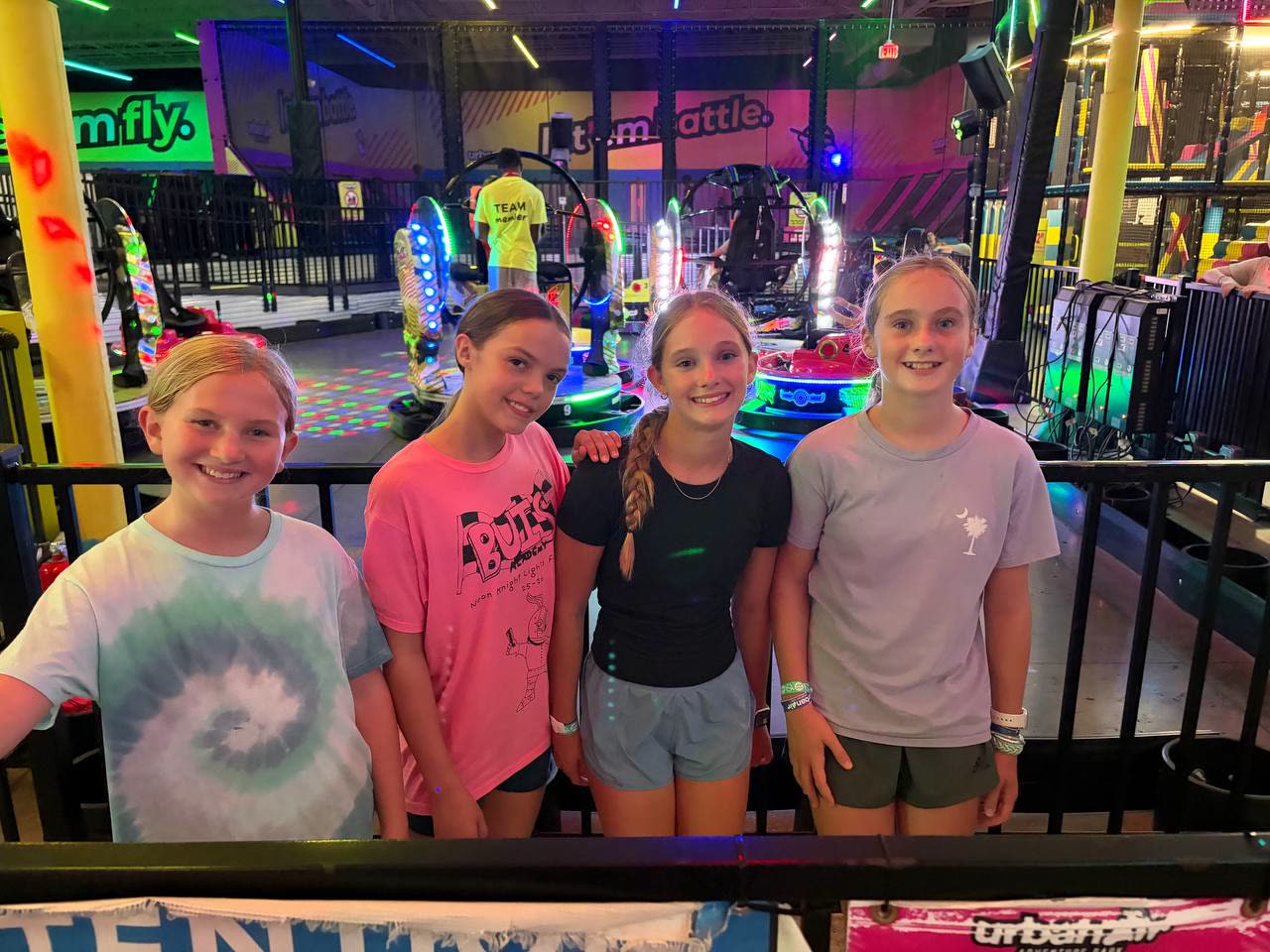 Students in the ball pit at Urban Air